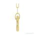 Sapphire Row Gold Circle Carabiner Necklace - 14K Yellow Gold, 16" (view 3)