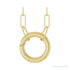 Sapphire Row Gold Circle Carabiner Necklace - 14K Yellow Gold, 18"