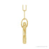 Sapphire Row Gold Circle Carabiner Necklace - 14K Yellow Gold, 18" (view 3)