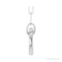 Sapphire Row Gold Circle Carabiner Necklace - 14K White Gold, 16" (view 3)