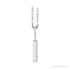 Sapphire Row Engravable Lock Necklace - Platinum, Large (view 3)