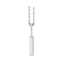 Sapphire Row Engravable Lock Necklace - Platinum, Large (view 3)