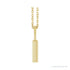 Sapphire Row Engravable Lock Necklace - 14K Yellow Gold, Large (view 3)