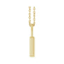 Sapphire Row Engravable Lock Necklace - 14K Yellow Gold, Large (view 3)