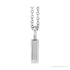 Sapphire Row Engravable Lock Necklace - Platinum (view 2)