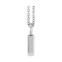 Sapphire Row Engravable Lock Necklace - Platinum (view 2)