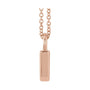 Sapphire Row Engravable Lock Necklace - 14K Rose Gold (view 2)