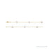 Sapphire Row Pearl Station Necklace - 14K Yellow Gold