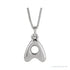 Sapphire Row Bubble Letter Necklace - A, 14K White Gold
