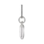 Sapphire Row Bubble Letter Necklace - A, 14K White Gold (view 2)