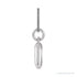 Sapphire Row Bubble Letter Necklace - A, 14K White Gold (view 3)