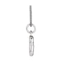 Sapphire Row Bubble Letter Necklace - B, 14K White Gold (view 2)
