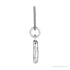 Sapphire Row Bubble Letter Necklace - B, 14K White Gold (view 3)