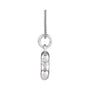 Sapphire Row Bubble Letter Necklace - C, 14K White Gold (view 2)