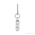 Sapphire Row Bubble Letter Necklace - C, 14K White Gold (view 3)