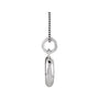 Sapphire Row Bubble Letter Necklace - D, 14K White Gold (view 2)