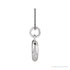 Sapphire Row Bubble Letter Necklace - D, 14K White Gold (view 3)