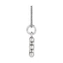 Sapphire Row Bubble Letter Necklace - E, 14K White Gold (view 2)