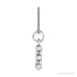 Sapphire Row Bubble Letter Necklace - E, 14K White Gold (view 3)
