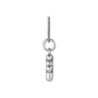 Sapphire Row Bubble Letter Necklace - F, 14K White Gold (view 2)