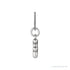 Sapphire Row Bubble Letter Necklace - F, 14K White Gold (view 3)