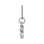 Sapphire Row Bubble Letter Necklace - G, 14K White Gold (view 2)