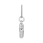 Sapphire Row Bubble Letter Necklace - H, 14K White Gold (view 2)