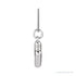 Sapphire Row Bubble Letter Necklace - H, 14K White Gold (view 3)