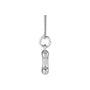 Sapphire Row Bubble Letter Necklace - I, 14K White Gold (view 2)
