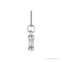 Sapphire Row Bubble Letter Necklace - I, 14K White Gold (view 3)