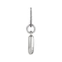 Sapphire Row Bubble Letter Necklace - J, 14K White Gold (view 2)