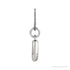 Sapphire Row Bubble Letter Necklace - J, 14K White Gold (view 3)