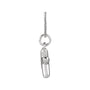 Sapphire Row Bubble Letter Necklace - K, 14K White Gold (view 2)