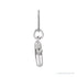 Sapphire Row Bubble Letter Necklace - K, 14K White Gold (view 3)