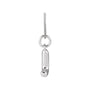 Sapphire Row Bubble Letter Necklace - L, 14K White Gold (view 2)