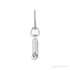 Sapphire Row Bubble Letter Necklace - L, 14K White Gold (view 3)