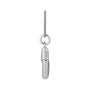 Sapphire Row Bubble Letter Necklace - M, 14K White Gold (view 2)