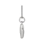 Sapphire Row Bubble Letter Necklace - N, 14K White Gold (view 2)