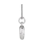 Sapphire Row Bubble Letter Necklace - O, 14K White Gold (view 2)