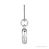 Sapphire Row Bubble Letter Necklace - O, 14K White Gold (view 3)