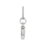 Sapphire Row Bubble Letter Necklace - P, 14K White Gold (view 2)