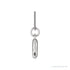 Sapphire Row Bubble Letter Necklace - Q, 14K White Gold (view 3)