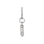 Sapphire Row Bubble Letter Necklace - R, 14K White Gold (view 2)