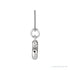 Sapphire Row Bubble Letter Necklace - S, 14K White Gold (view 3)