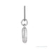 Sapphire Row Bubble Letter Necklace - U, 14K White Gold (view 3)