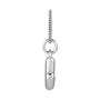 Sapphire Row Bubble Letter Necklace - V, 14K White Gold (view 2)
