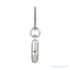 Sapphire Row Bubble Letter Necklace - V, 14K White Gold (view 3)