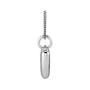 Sapphire Row Bubble Letter Necklace - W, 14K White Gold (view 2)