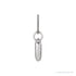 Sapphire Row Bubble Letter Necklace - W, 14K White Gold (view 3)