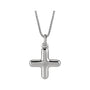 Sapphire Row Bubble Letter Necklace - X, 14K White Gold